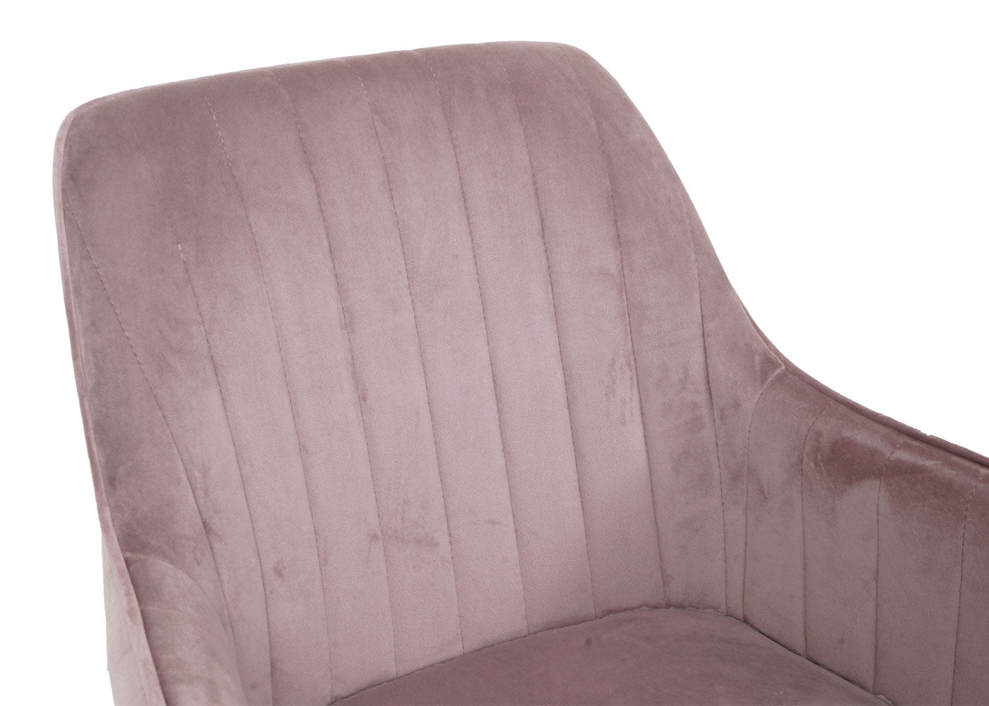 Bureaustoel MCW-J62, bureaustoel bureaustoel fauteuil stoel, fluweel met armleuning gouden voet ~ roze