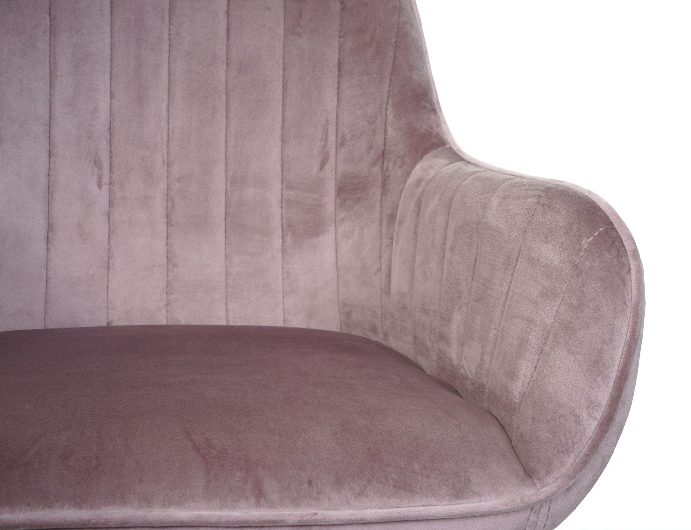 Bureaustoel MCW-J62, bureaustoel bureaustoel fauteuil stoel, fluweel met armleuning gouden voet ~ roze