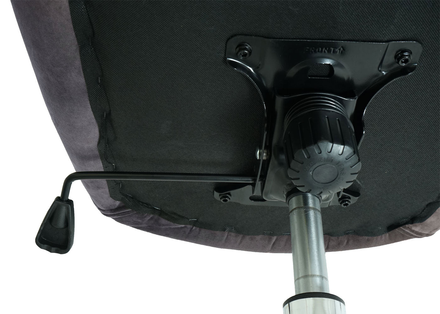 Bureaustoel MCW-J64, bureaustoel bureaustoel fauteuil, in hoogte verstelbaar fluweel MVG ~ donkergrijs