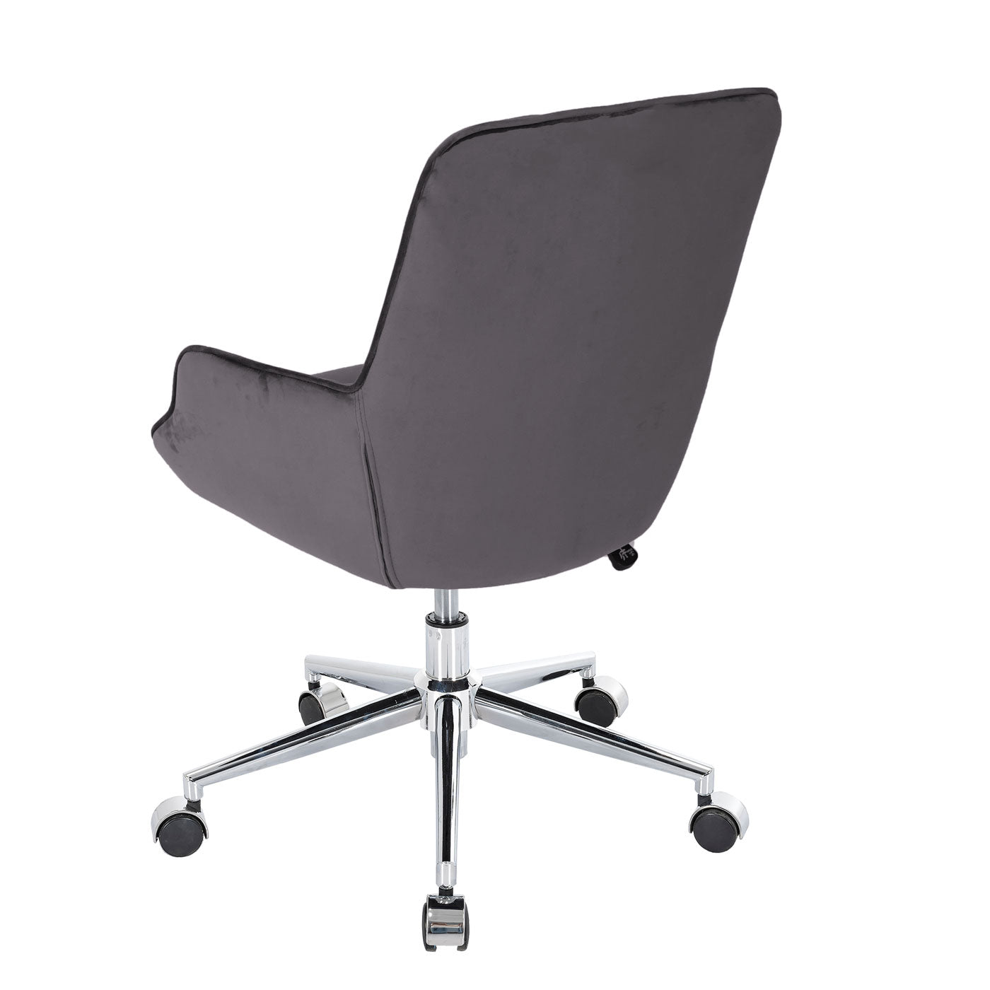 Bureaustoel MCW-J64, bureaustoel bureaustoel fauteuil, in hoogte verstelbaar fluweel MVG ~ donkergrijs