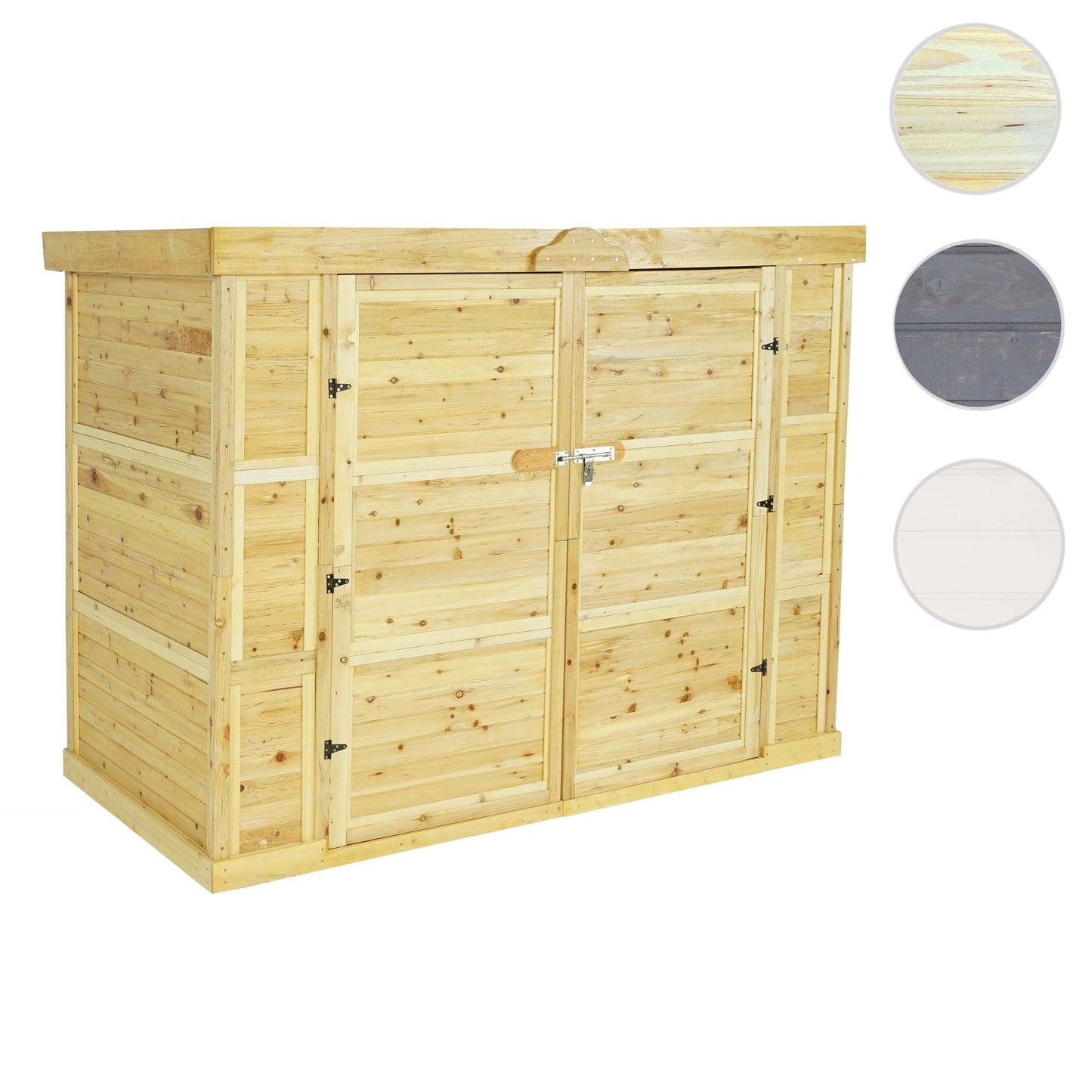 2-fietsengarage MCW-H63b, fietsbox gereedschapshok, afsluitbaar 155x205x107cm ~ bruin