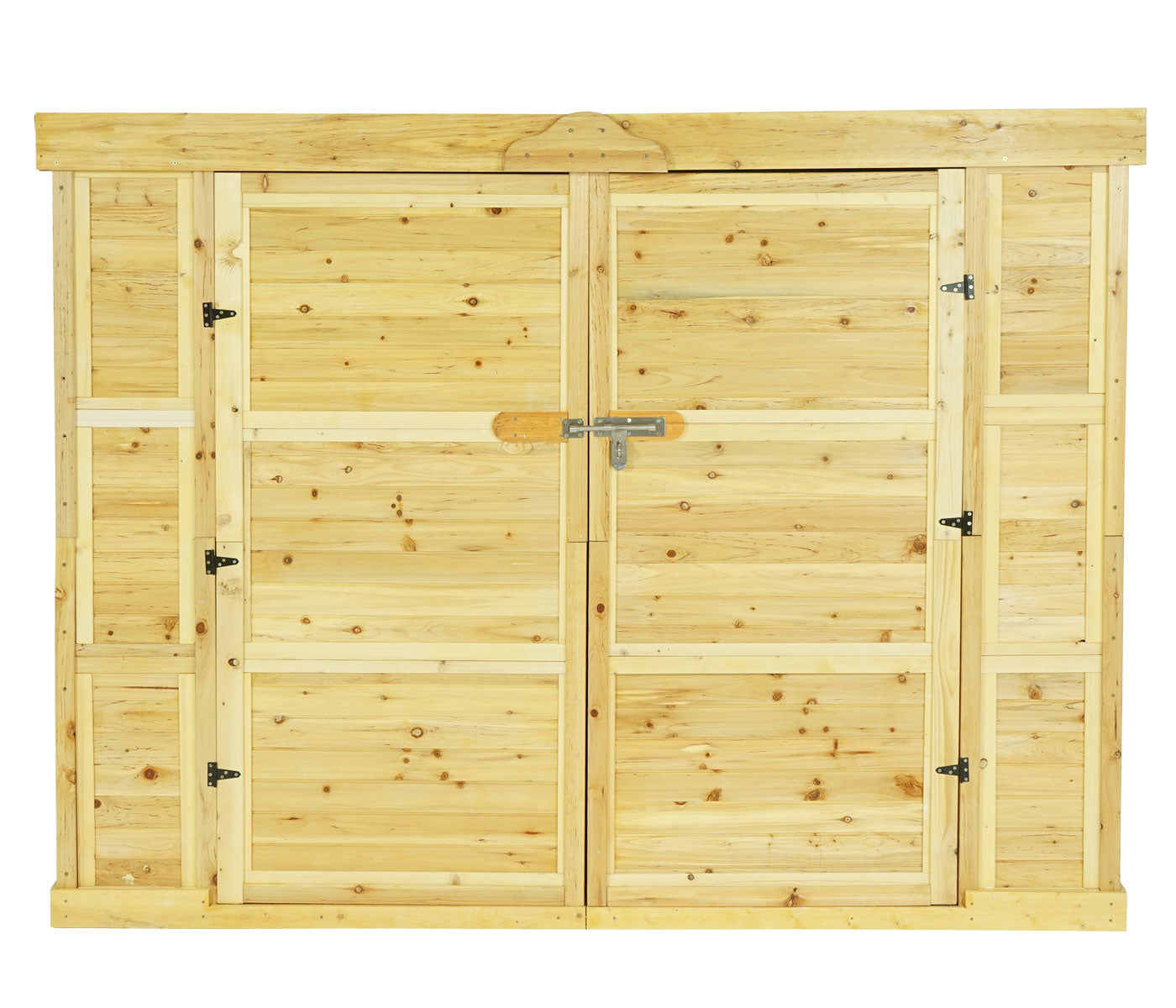 2-fietsengarage MCW-H63b, fietsbox gereedschapshok, afsluitbaar 155x205x107cm ~ bruin