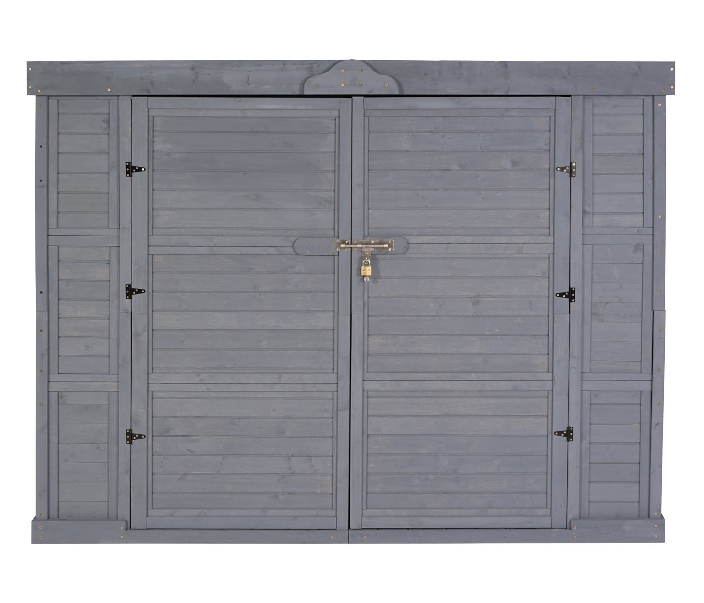 2-fietsengarage MCW-H63b, fietsbox gereedschapshok, afsluitbaar 155x205x107cm ~ grijs