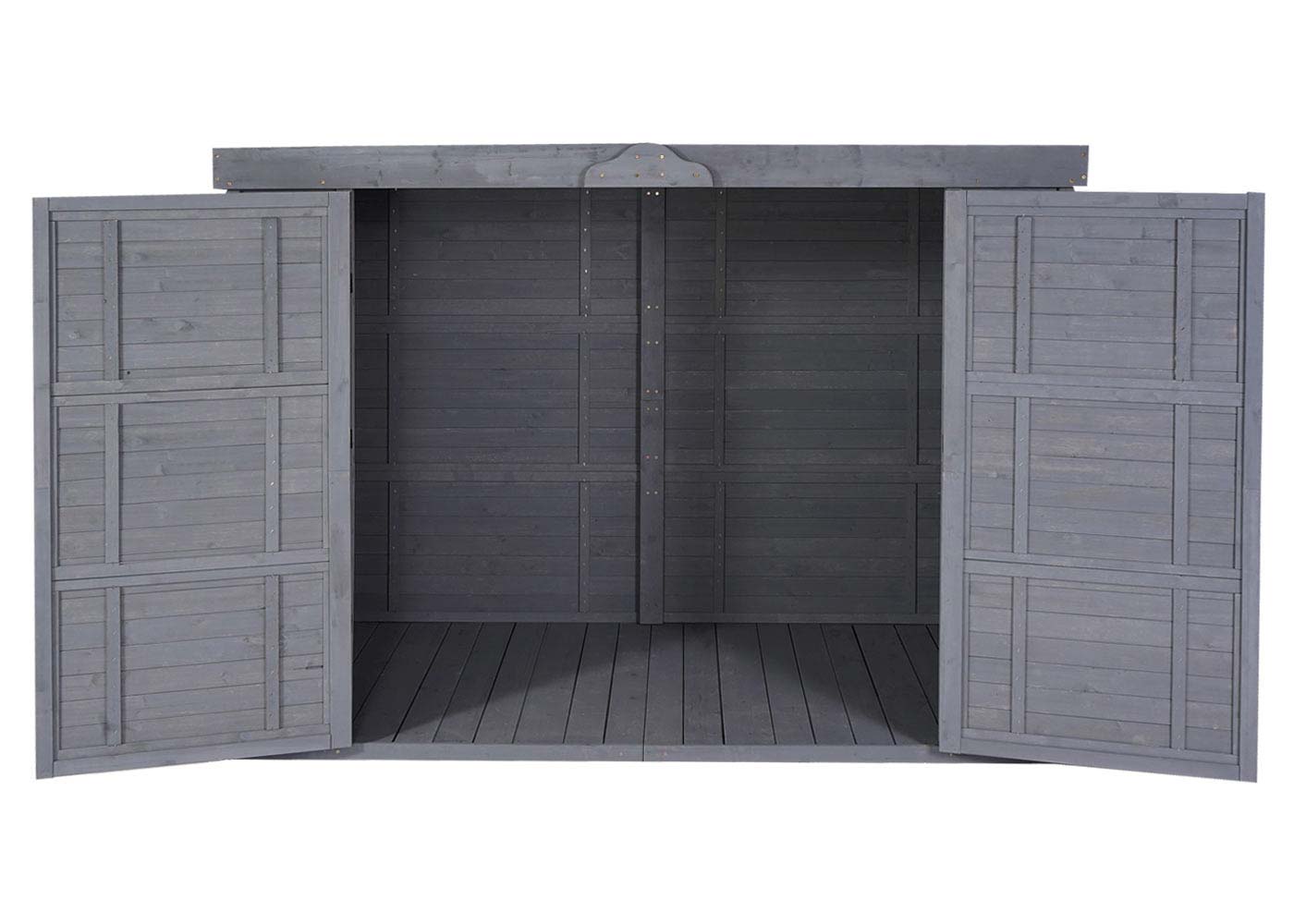 2-fietsengarage MCW-H63b, fietsbox gereedschapshok, afsluitbaar 155x205x107cm ~ grijs