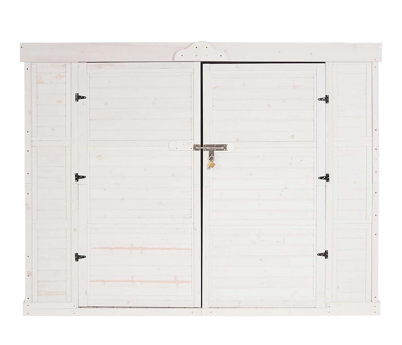 2-fietsengarage MCW-H63b, fietsbox gereedschapshok, afsluitbaar 155x205x107cm ~ wit