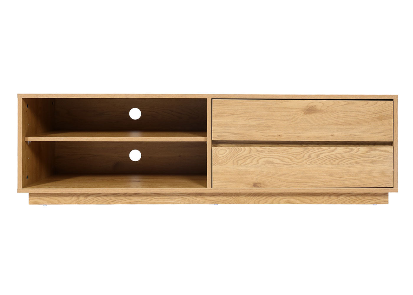 TV-rek MCW-J78, TV-tafel lowboard ladekast, lade, MDF 42x140x40cm ~ eiken look