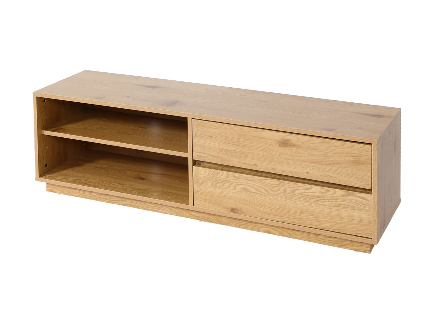 TV-rek MCW-J78, TV-tafel lowboard ladekast, lade, MDF 42x140x40cm ~ eiken look