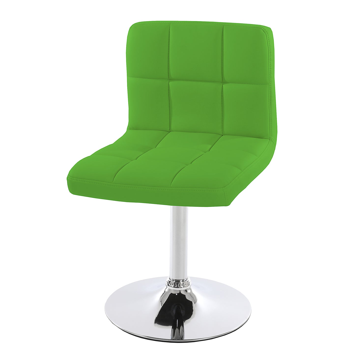 Set van 2 eetkamerstoelen Bureaustoel Stoel Kavala kunstleer chroom ~ groen