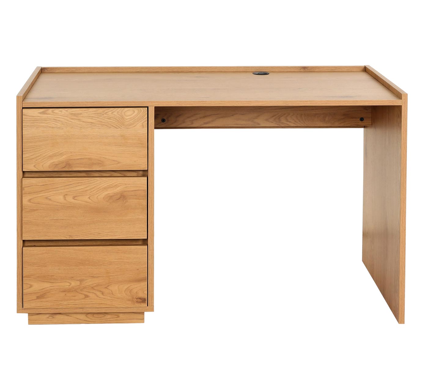 Bureau MCW-J78, bureau computer bureau werktafel, lade, 78x121x60cm ~ eiken look