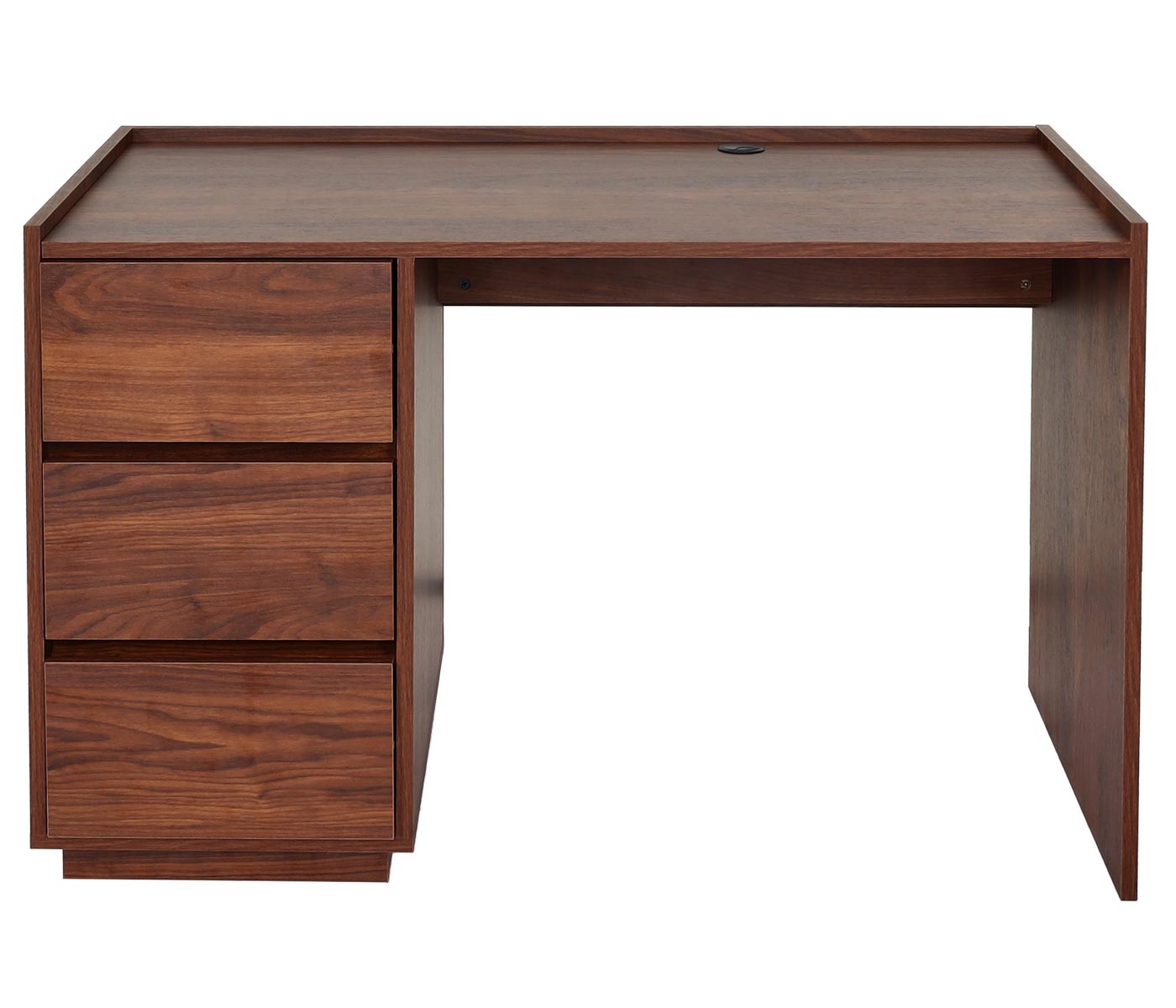 Bureau MCW-J78, bureau computerbureau werktafel, lade, 78x121x60cm ~ walnoot look