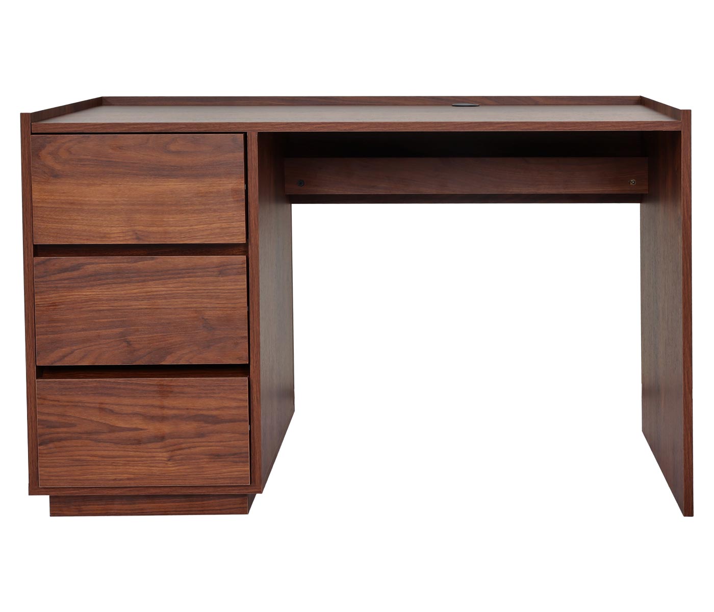 Bureau MCW-J78, bureau computerbureau werktafel, lade, 78x121x60cm ~ walnoot look
