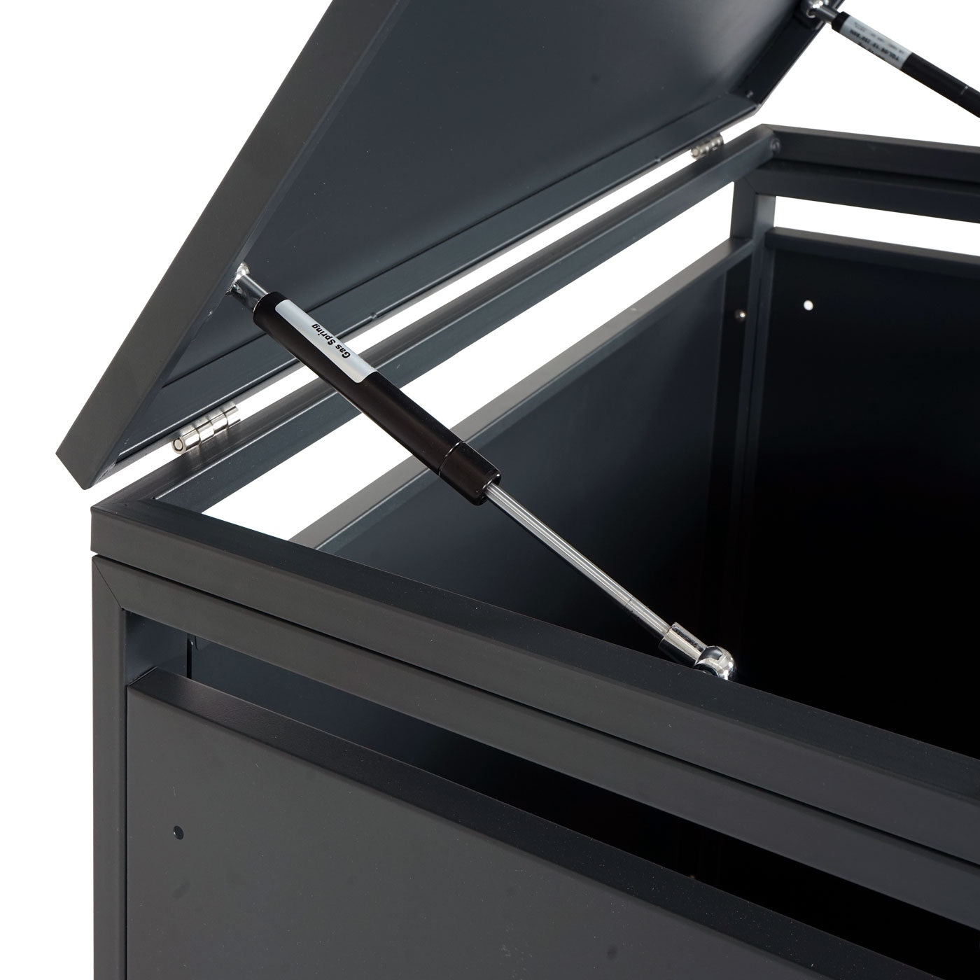 1 deksel afvalbak MCW-J82, afvalbak, uittrekbaar, metaal 32kg, antraciet ~ beukenhout look lichtbruin