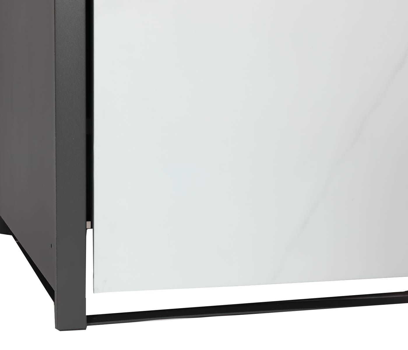 1 deksel afvalbak MCW-J82, afvalbak, uittrekbaar, metaal 32kg, antraciet ~ licht marmer look