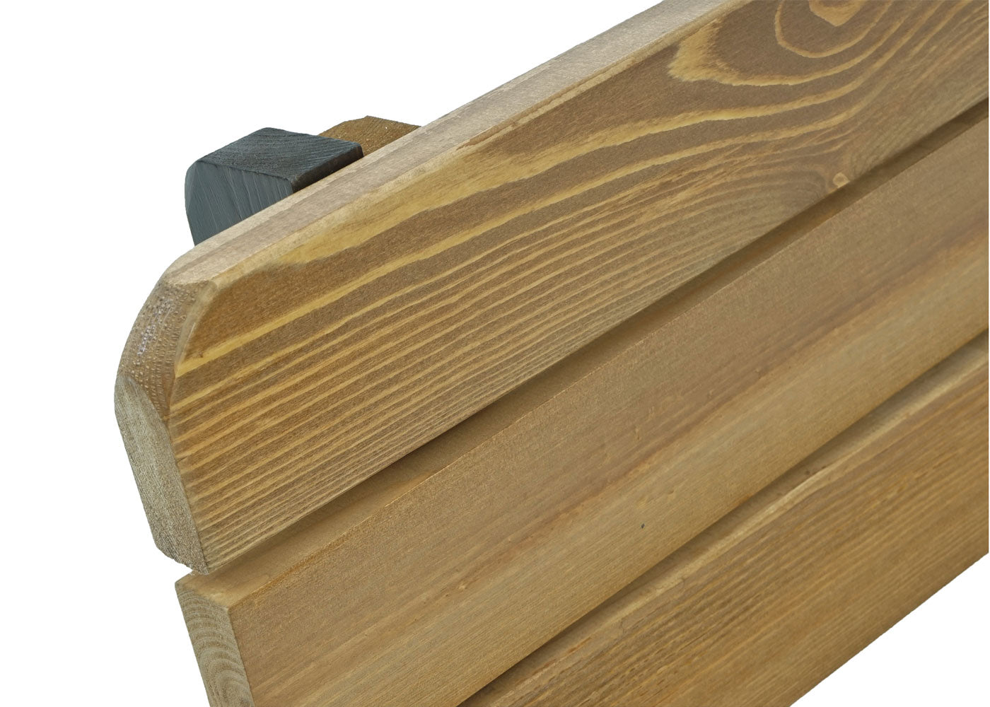Tuinbank MCW-J83, parkbank houten bank, massief hout MVG-gecertificeerd 148cm ~ bruin, grenen donkerbruin