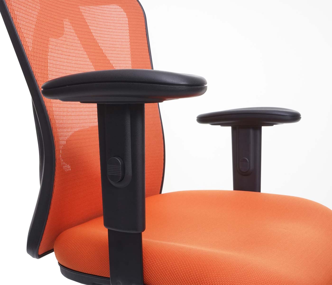 SIHOO bureaustoel bureaustoel, ergonomisch, verstelbare lendensteun, 150kg belastbaar ~ zonder voetsteun, oranje