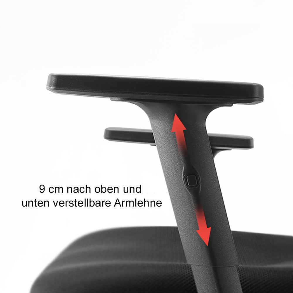Bureaustoel MCW-J92, bureaustoel, ergonomisch, verstelbare lendensteun en armleuning ~ grijs