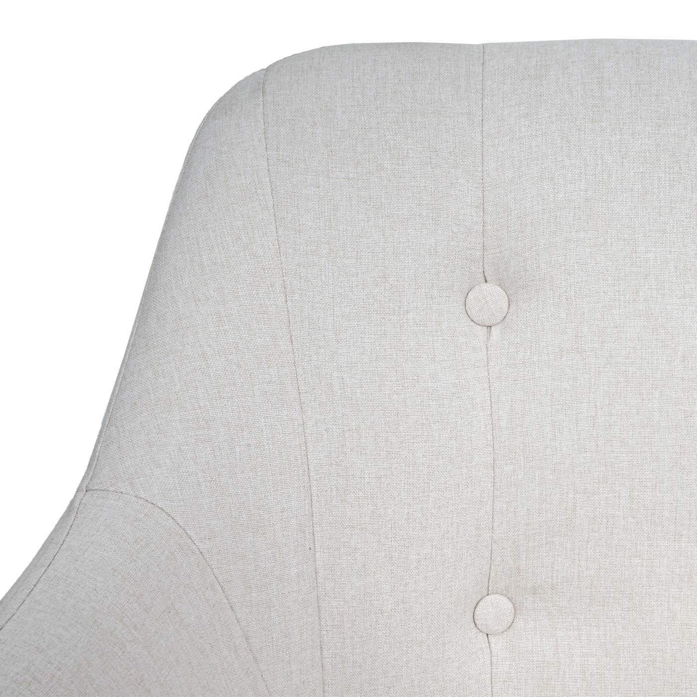 Bureaustoel MCW-K54, bureaustoel bureaustoel fauteuil stoel, stof/textiel met armleuningen ~ crème