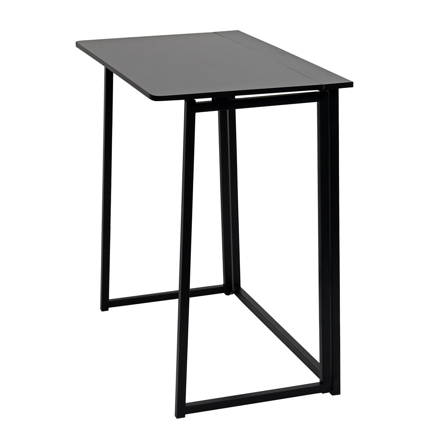 Bureau MCW-K67 opvouwbaar, consoletafel opvouwbare laptoptafel opbergtafel, 80x45cm, metaal MDF ~ zwart