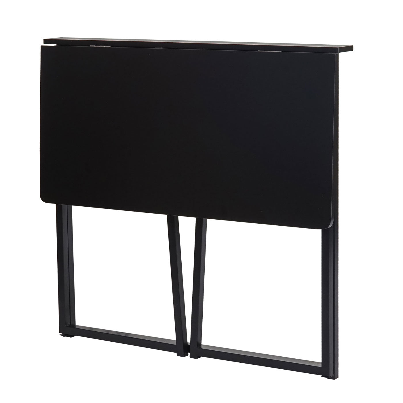 Bureau MCW-K67 opvouwbaar, consoletafel opvouwbare laptoptafel opbergtafel, 80x45cm, metaal MDF ~ zwart