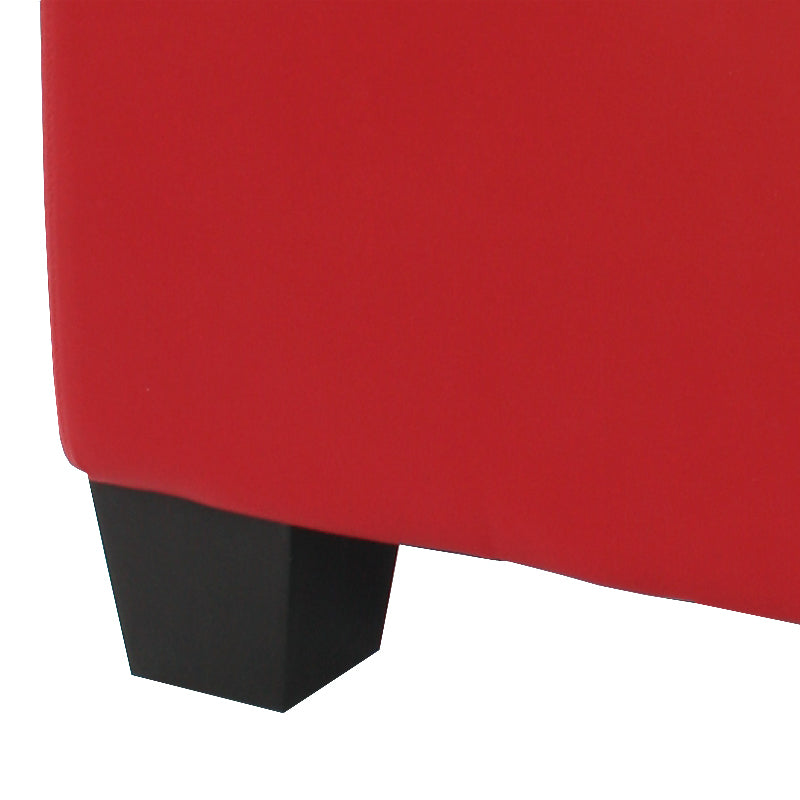 Modulaire voetenbank Lyon, kunstleer ~ rood