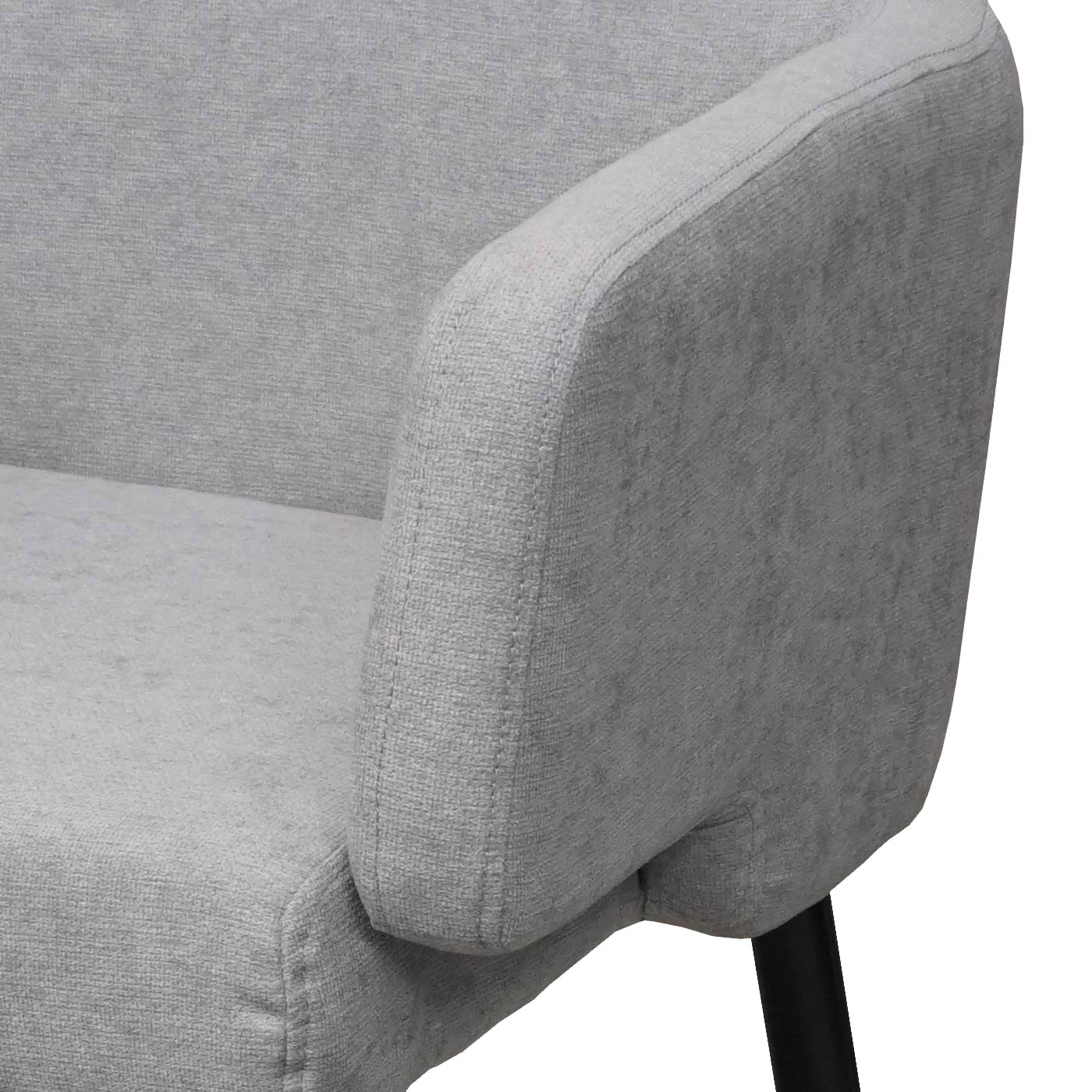 Eetkamerset MCW-L13, set van 2 stoelen + bankje Eetkamerset, stof/textiel ~ grijs