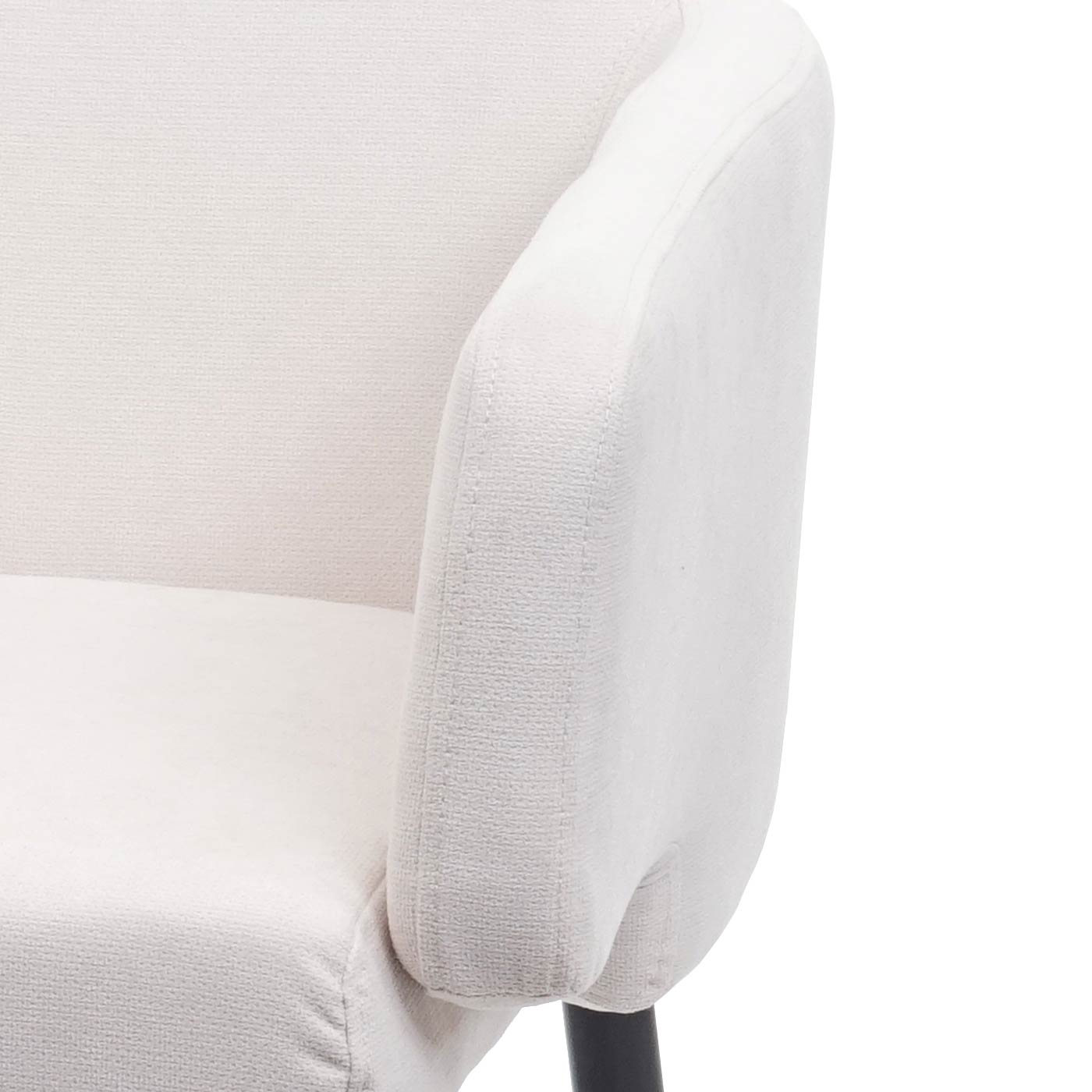 Eetkamerset MCW-L13, set van 4 stoelen+bank Eetkamerset Eetkamerset, stof/textiel ~ crème-wit