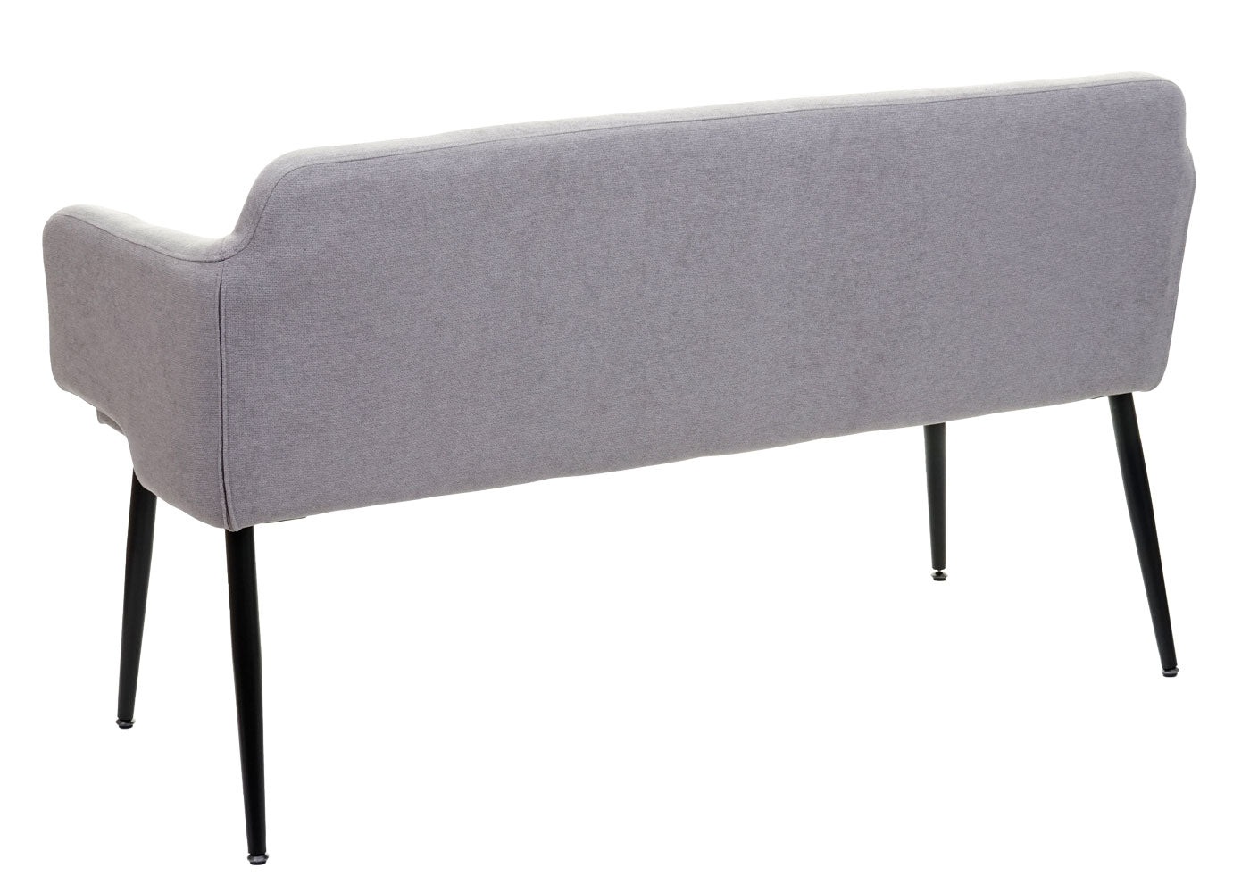 Bank MCW-L13, eetkamerbank bank gestoffeerd bank garderobe bank rugleuning armleuning stof/textiel 133cm ~ grijs