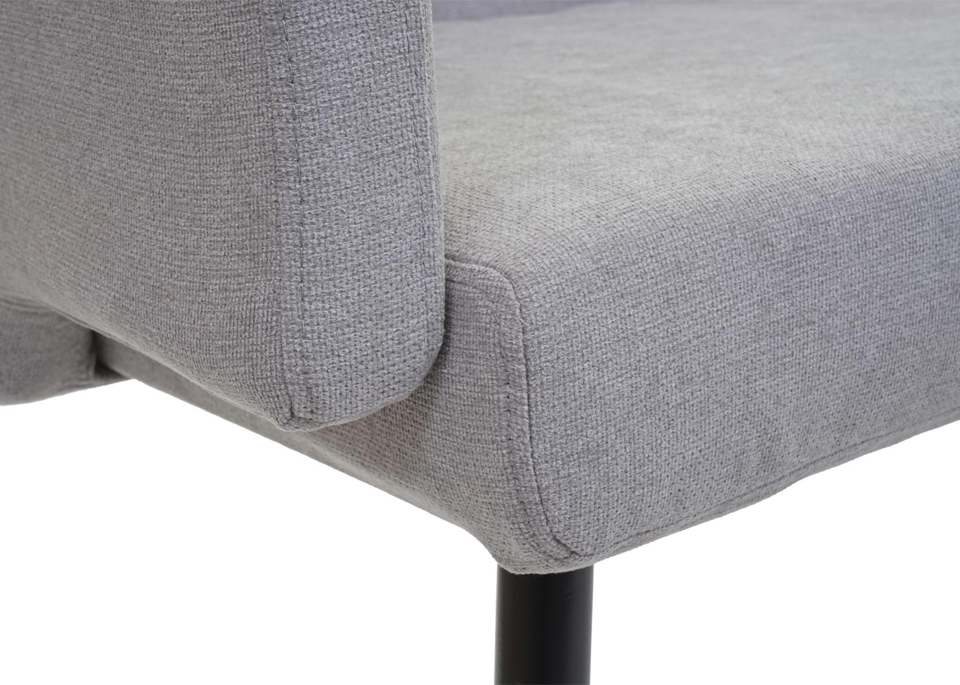 Bank MCW-L13, eetkamerbank bank gestoffeerd bank garderobe bank rugleuning armleuning stof/textiel 133cm ~ grijs