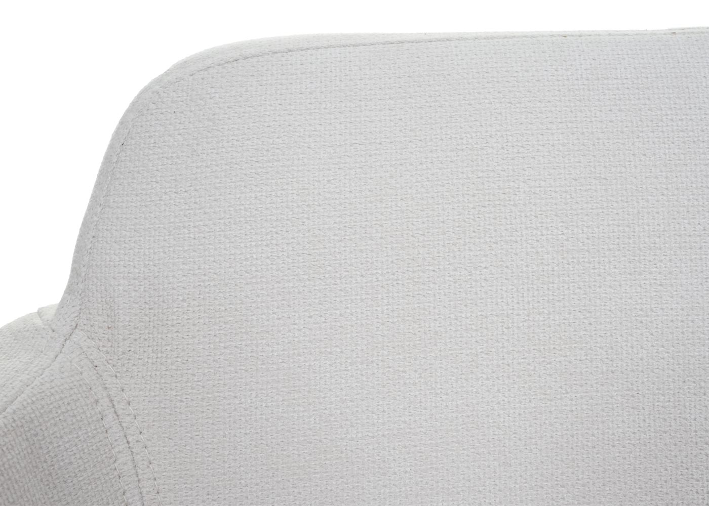 Bank MCW-L13, eetkamerbank bank gestoffeerd bank garderobe bank rugleuning armleuning stof/textiel 133cm ~ crème-wit
