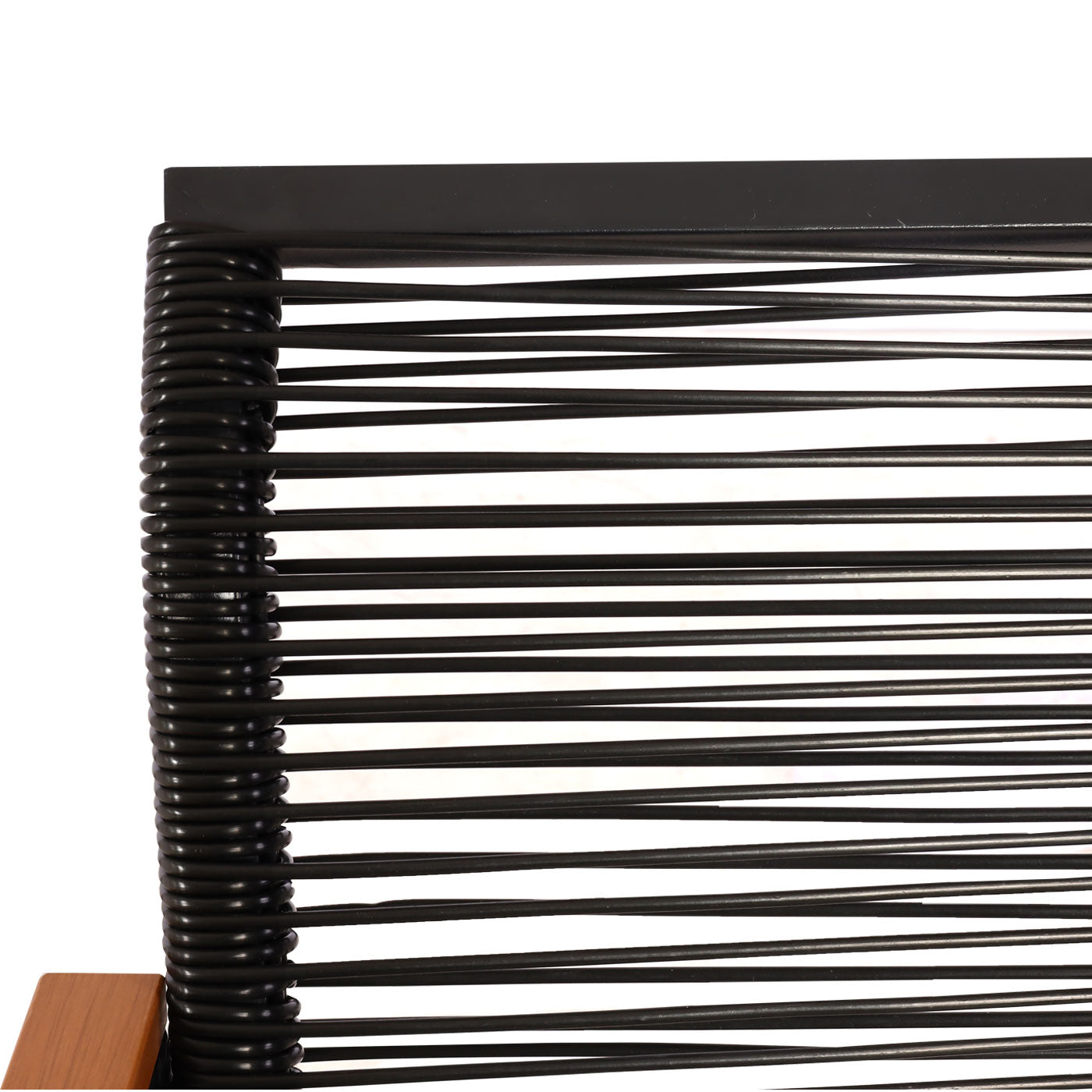 Tuinset MCW-K42, tuin loungeset bank, rope weave Rope houtlook staal, lichtgrijze bekleding