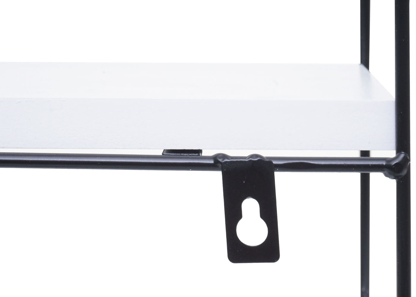 Wandplank MCW-K76, Hangende plank Zwevende plank, 4 planken Metalen massief hout Industrieel 45x45x11cm ~ wit