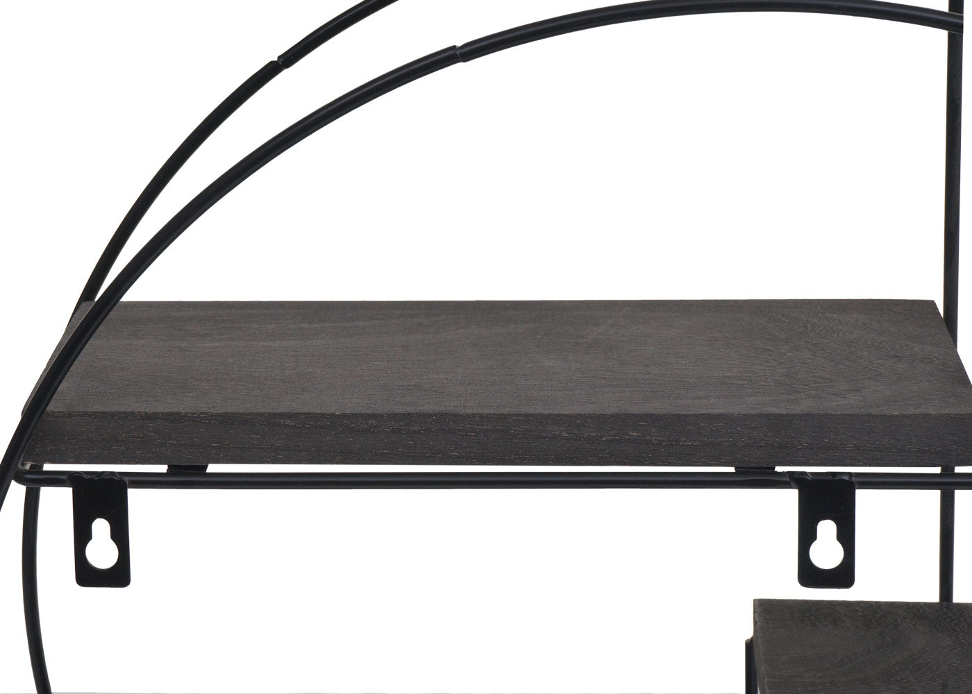 Wandplank MCW-K76, Hangende plank Zwevende plank, 4 planken Metalen massief hout Industrieel 45x45x11cm ~ donkergrijs