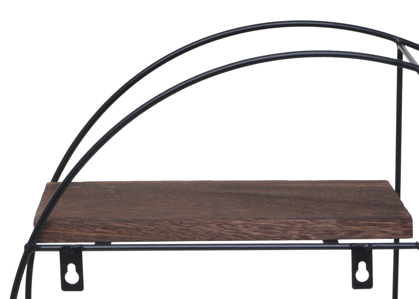 Wandplank MCW-K76, Hangende plank Zwevende plank, 4 planken Metalen massief hout Industrieel 45x45x11cm ~ donkerbruin