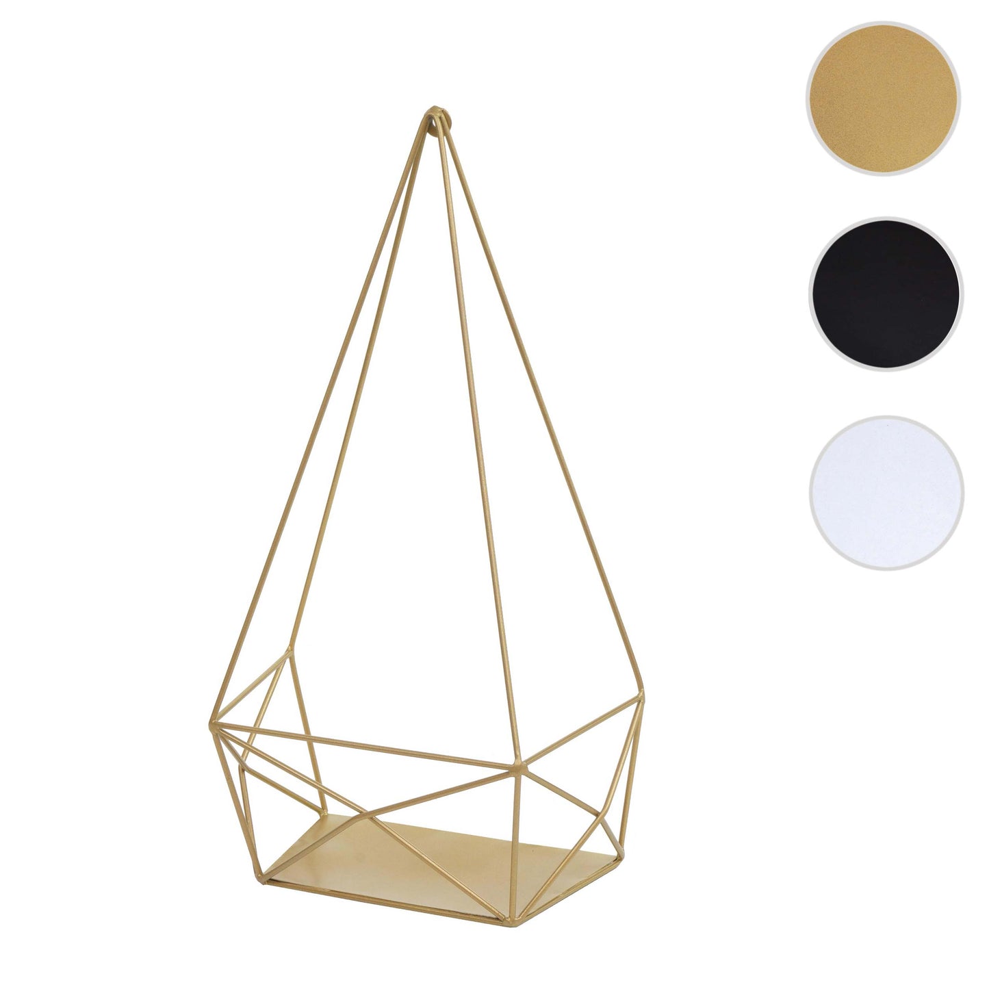 Wandplank MCW-K79, Hangende plank Decoratieve plank Keukenplank Legplank, metaal 44x23x11cm ~ goud