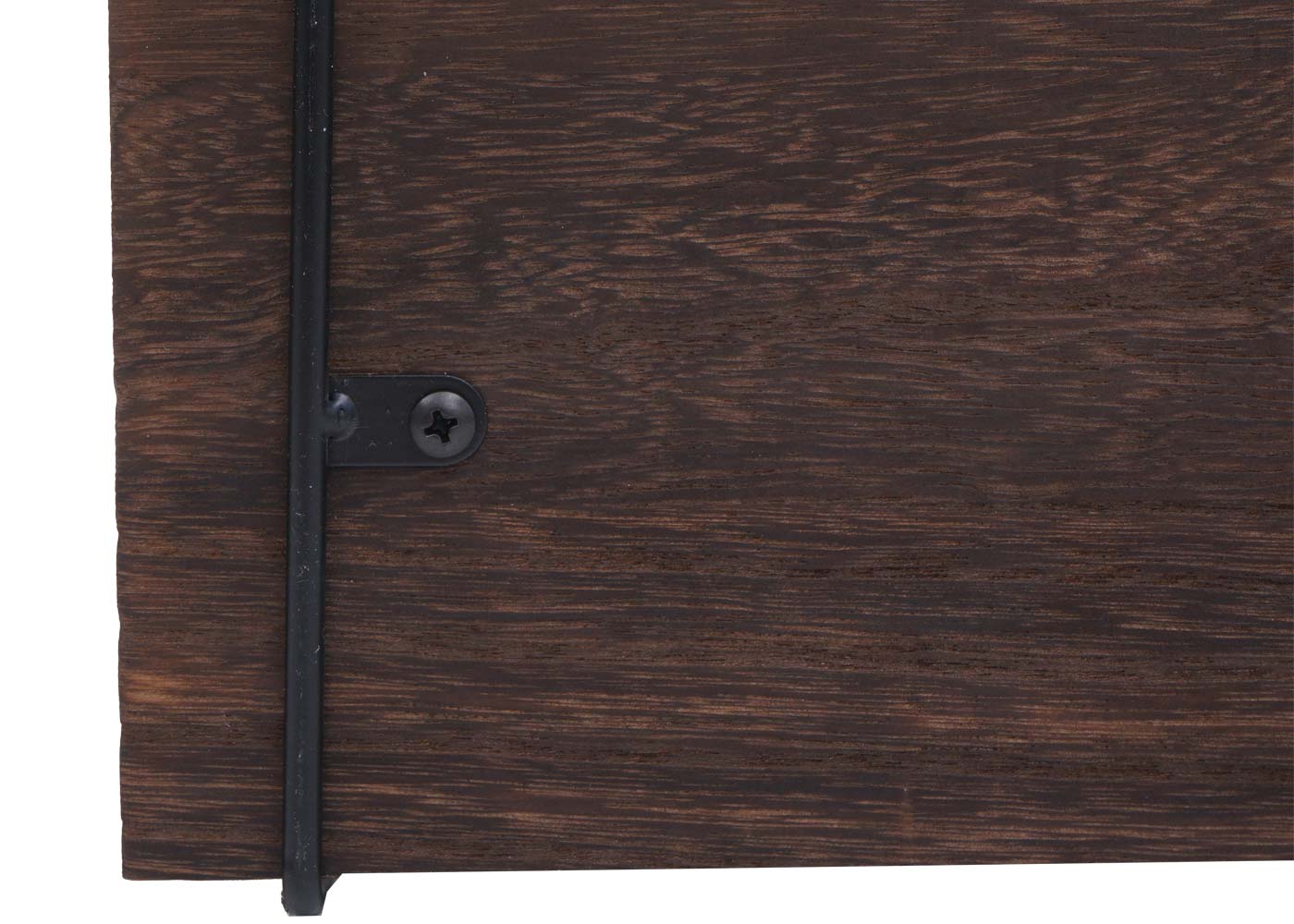 Wandplank MCW-K78, Hangende plank Zwevende plank, 3 planken Metalen massief hout Industrieel 40x40x13cm ~ donkerbruin