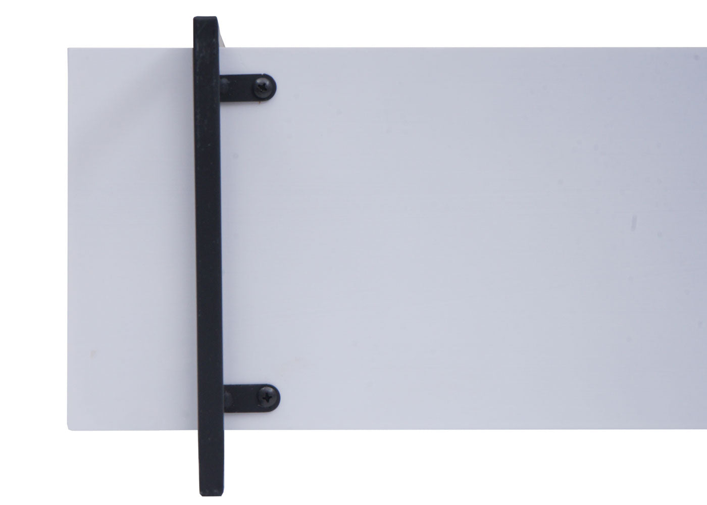 Wandplank MCW-K78, hangende plank, zwevende plank, 3 planken massief hout industrieel 60x60x18cm ~ wit, metaal zwart
