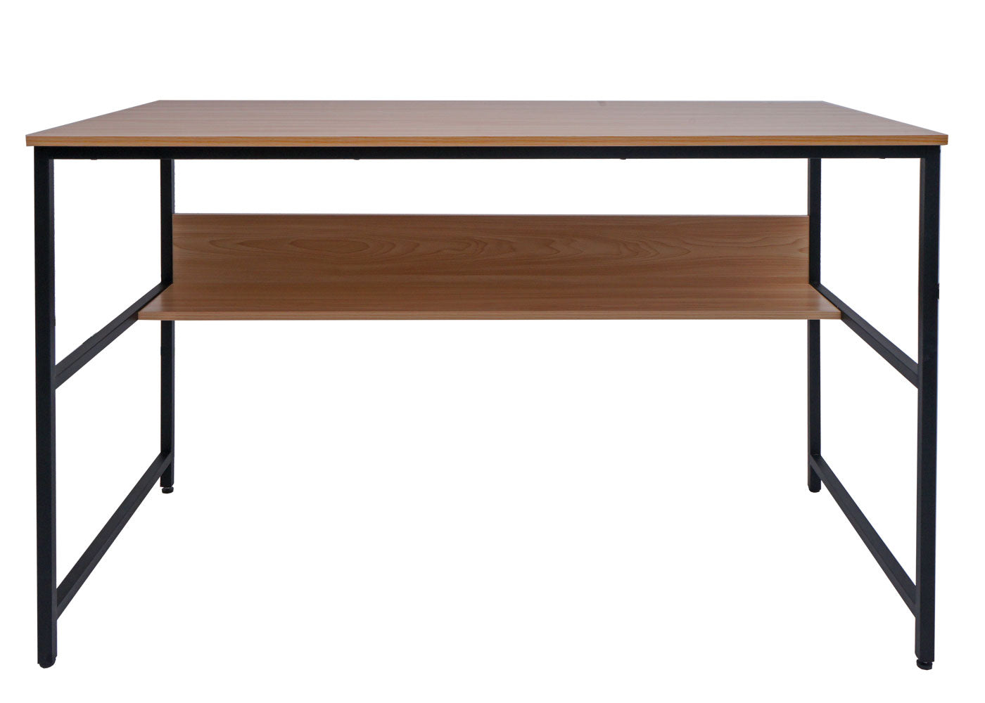Bureau MCW-K80, bureau computer bureau werkblad, metaal MDF 120x60cm ~ natuur