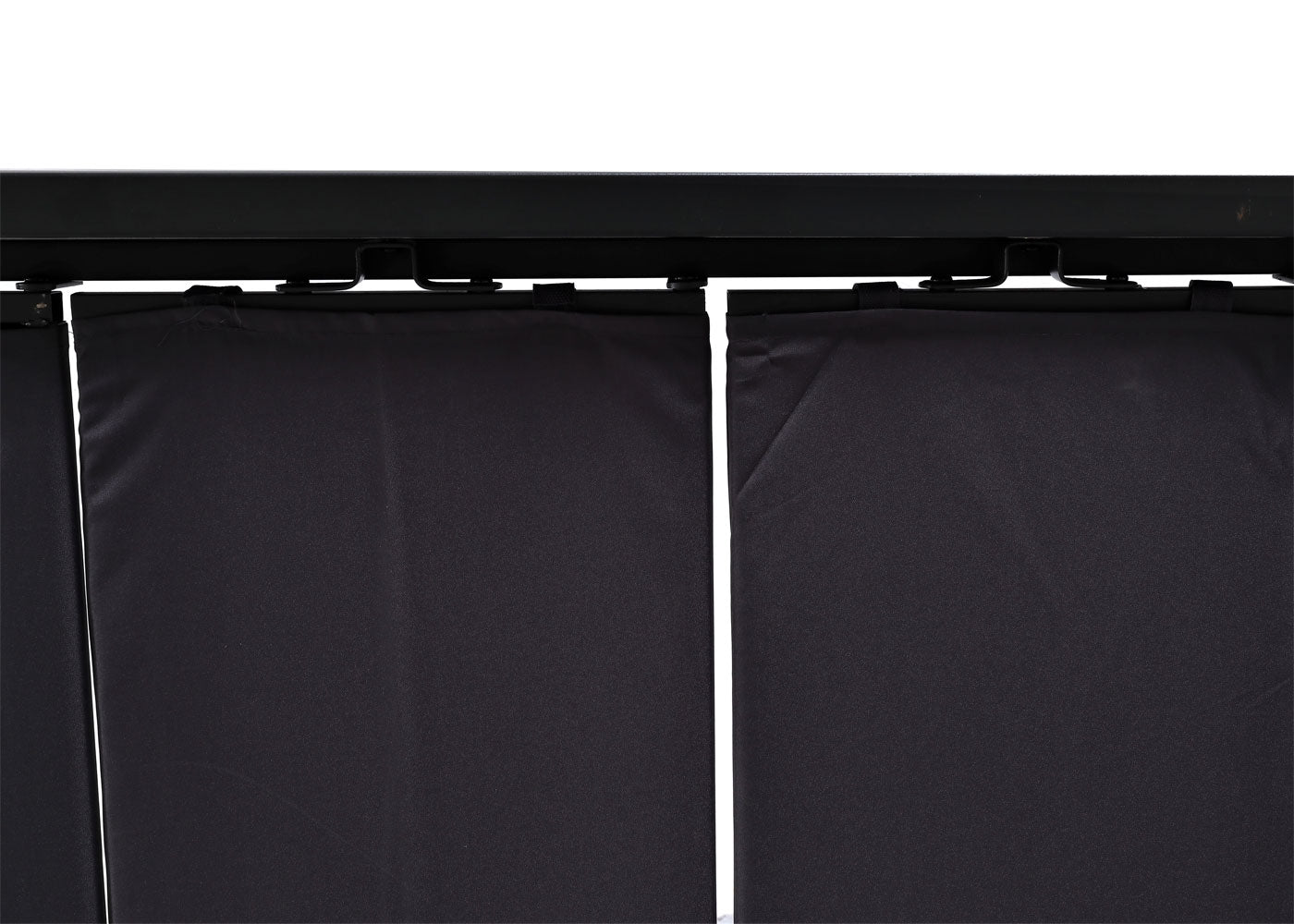 Pergola MCW-L40, tuinrooster paviljoen terrasoverkapping, 8cm aluminium frame doek/textiel, 3x3m antraciet
