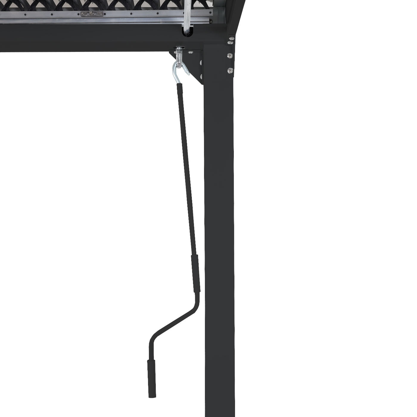 Aluminium pergola MCW-L41, lamellen paviljoen terrasoverkapping, stevig 8cm metalen frame 3x3m ~ antraciet
