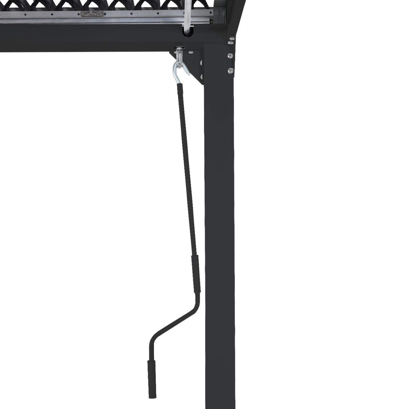 Aluminium pergola MCW-L41 met 6x zijwand, lamellenpaviljoen, stevig 8cm metalen frame 3x6m ~ antraciet