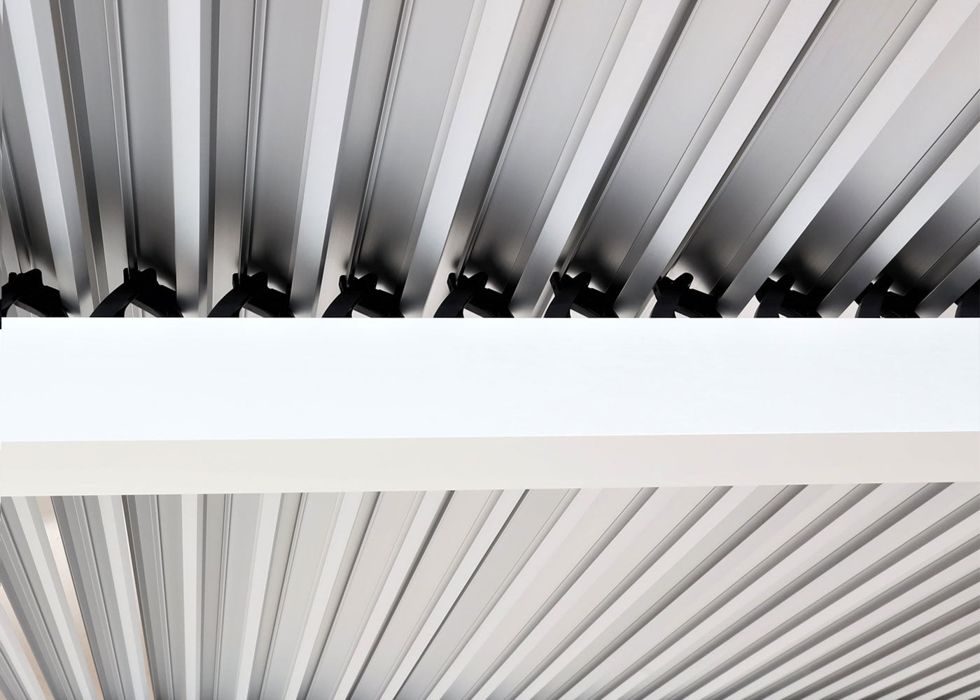 Aluminium pergola MCW-L41, lamellen paviljoen terrasoverkapping, stevig 8cm metalen frame 3x3m ~ wit