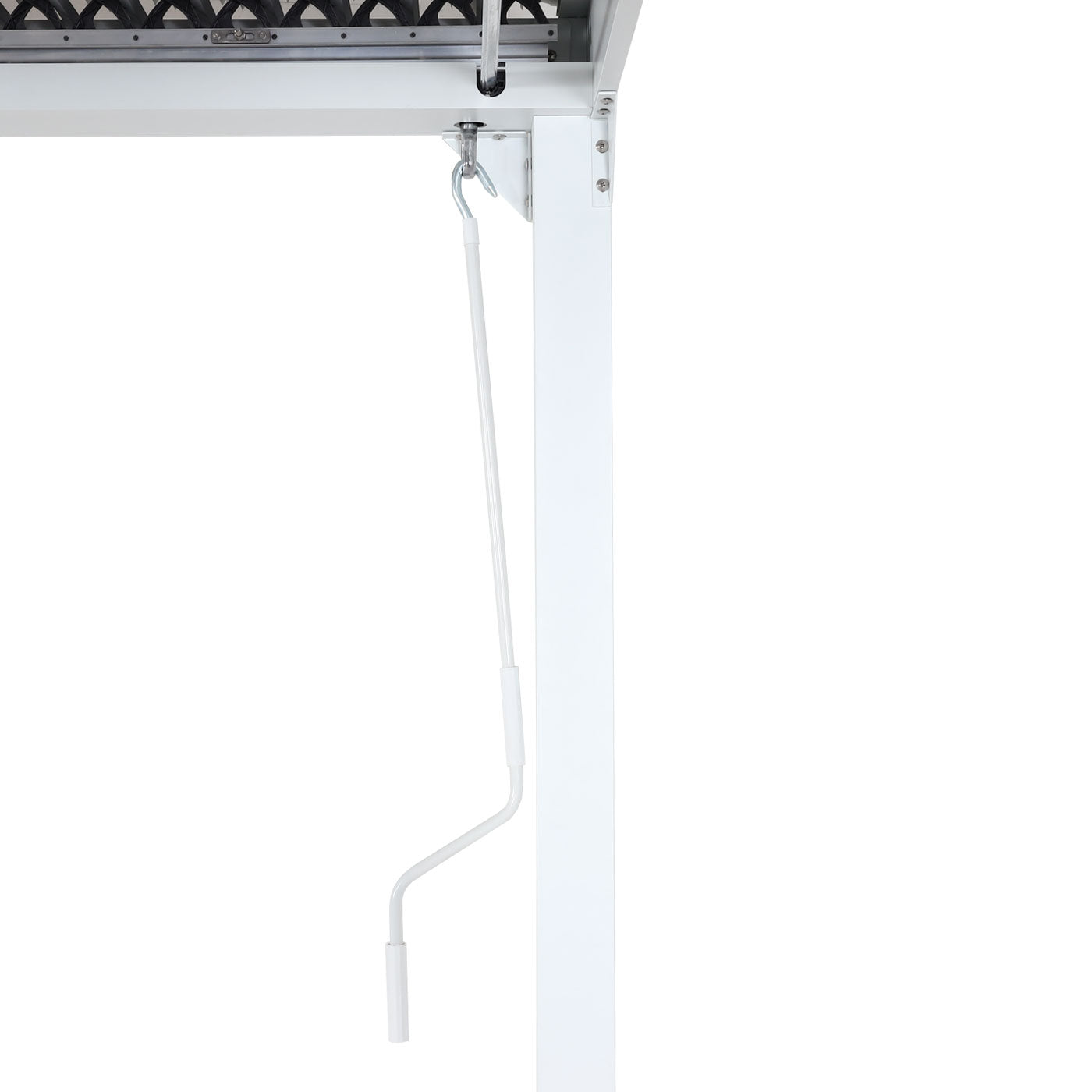 Aluminium pergola MCW-L41 met 6x zijwand, lamellenpaviljoen, stevig 8cm metalen frame 3x6m ~ wit