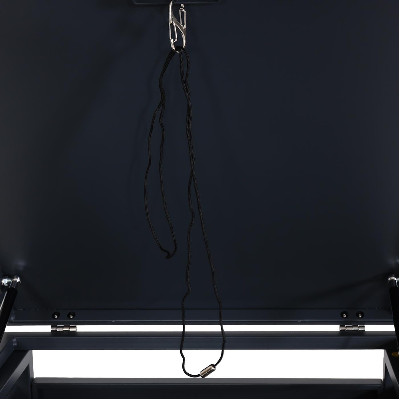 2-bakken-stofbakdeksel MCW-E83, vuilnisbakdeksel, uitschuifbaar 103x115x63cm ~ antraciet, staal 38kg