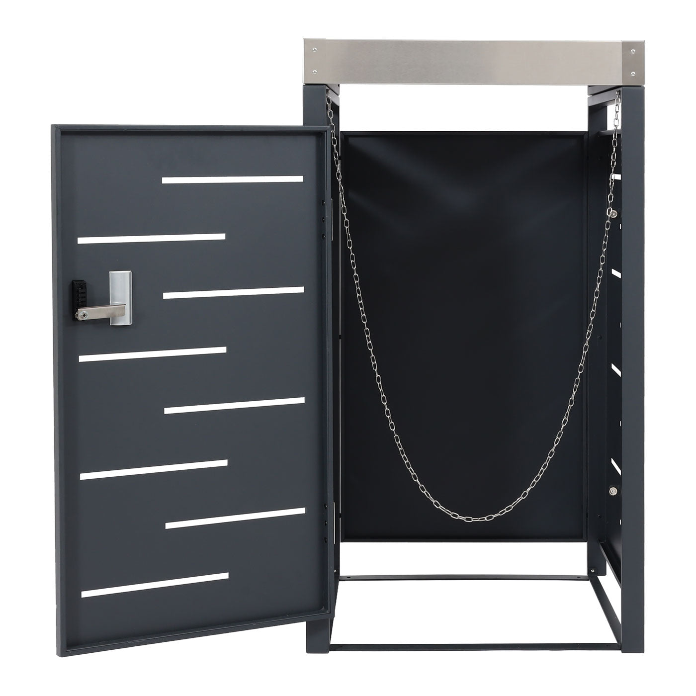 1 Bak deksel MCW-H40b, bak, plantenbak roestvrij staal-metaal combinatie 24kg 110x60x62cm uitbreidbaar
