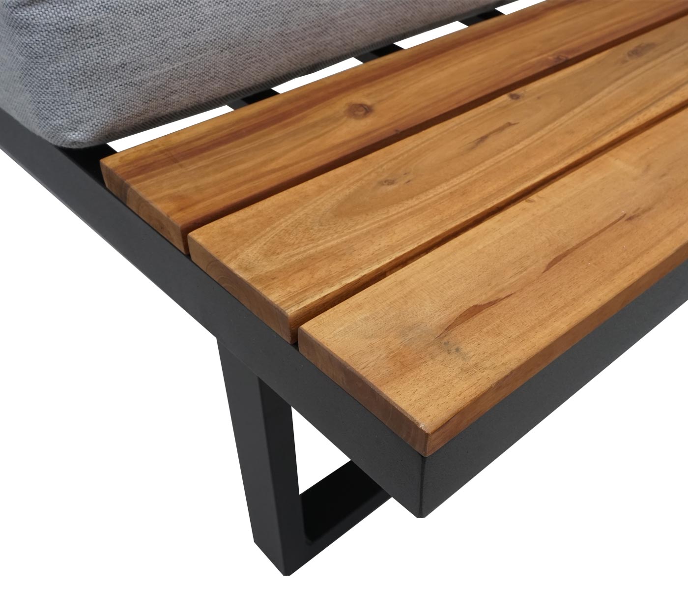 Tuinset MCW-L27, bankstel loungeset, spun poly aluminium acaciahout MVG-gecertificeerd ~ lichtgrijs