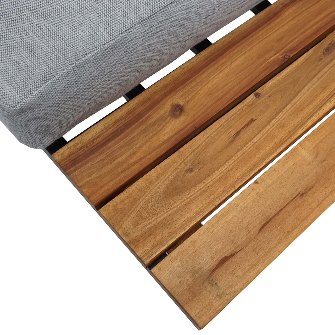 Tuinset MCW-L27, bankstel loungeset, spun poly aluminium acaciahout MVG-gecertificeerd ~ lichtgrijs