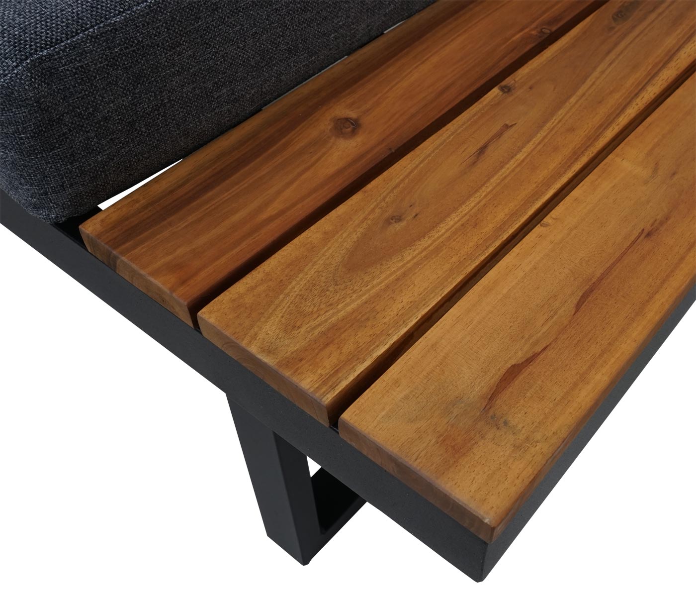 Tuinset MCW-L27, bankstel loungeset, gesponnen poly aluminium acaciahout MVG-gecertificeerd ~ donkergrijs