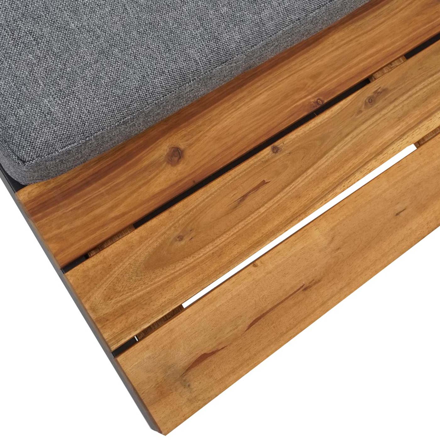 Tuinset MCW-L27, bankstel loungeset, gesponnen poly aluminium acaciahout MVG-gecertificeerd ~ donkergrijs