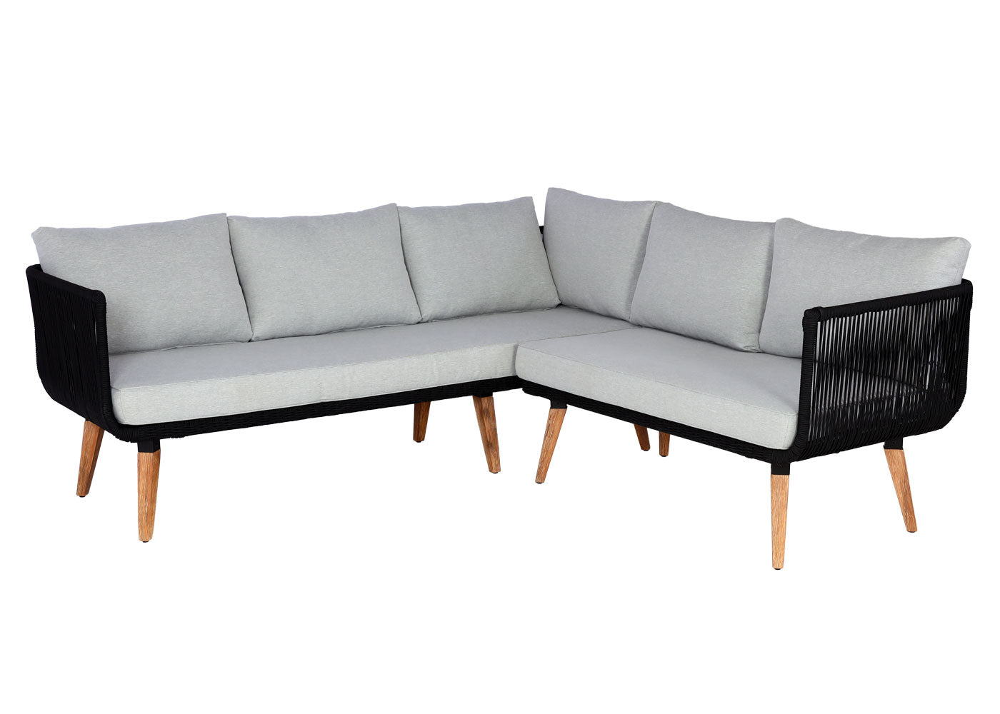 Tuinset MCW-L30, bankstel loungeset, acaciahout MVG-gecertificeerd ~ bekleding lichtgrijs