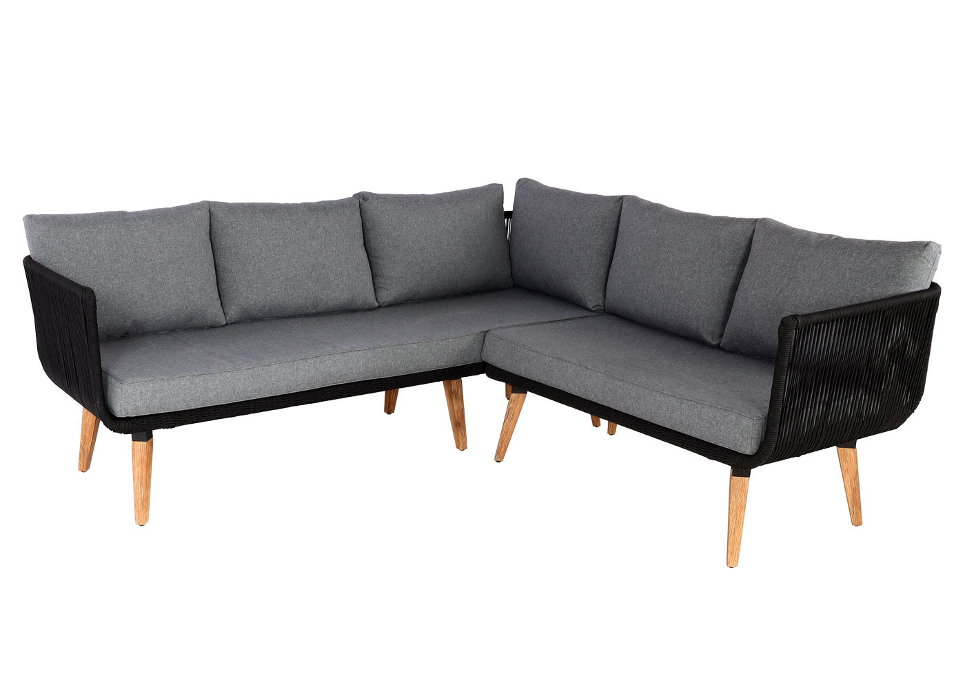 Tuinset MCW-L30, bankstel loungeset, acaciahout MVG-gecertificeerd ~ bekleding donkergrijs